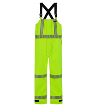 Lac-Mac, Limited Overall, High-Visibility FR/ARC Rated, US Markings, Regular, 706F-BL with reflective stripes, black suspenders, and FR ARC-Flash Rated protection for ultimate safety.