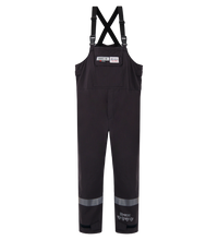 Switch Suit Overall, 40 Cal. ARC Rated, 706K by Lac-Mac, Limited with suspenders, featuring a label on the chest and reflective strips at the bottom of each leg, offering ARC Protection for enhanced safety.